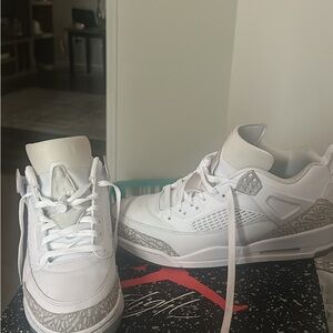 Jordan White and Gray Sneakers